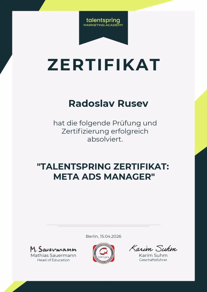 Meta Ads Zertifikat